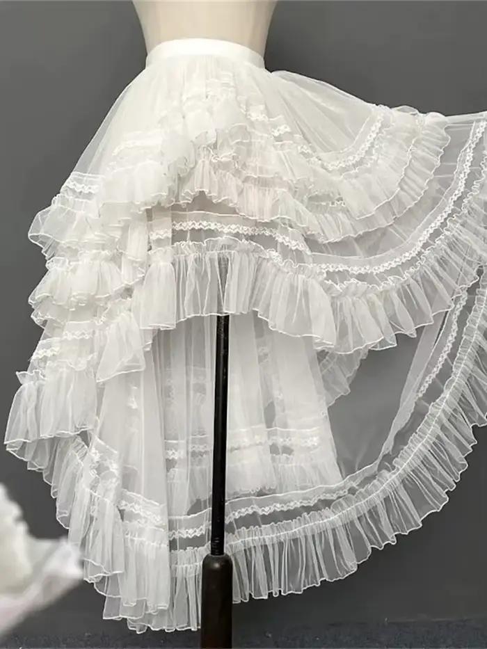 Jupe gothique Lolita en dentelle pour femmes