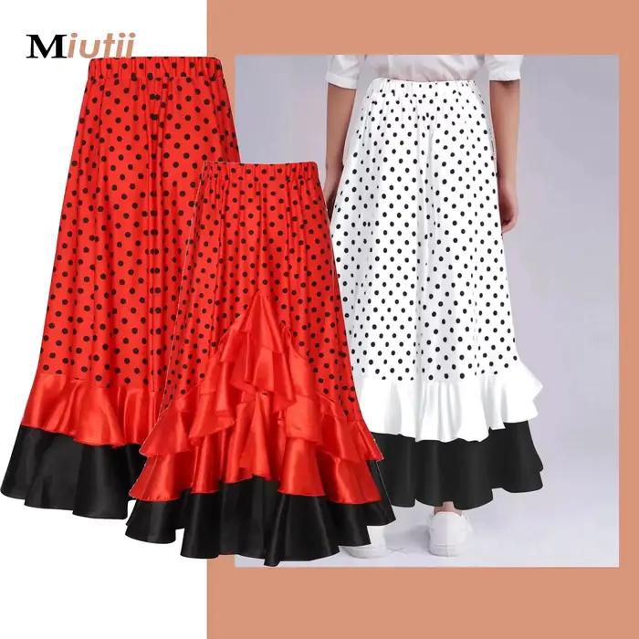 Jupe de danse Flamenco espagnole pour filles