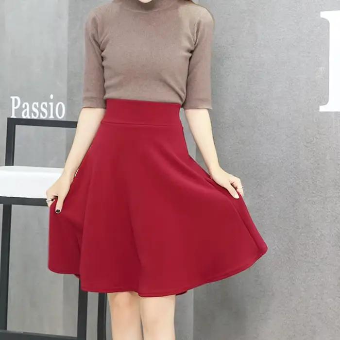 Jupe Plissée Moelleuse Femme Polyester Elastique Haute Taille Décontractée Pour Parties Fêtes Carnaval Soirées
