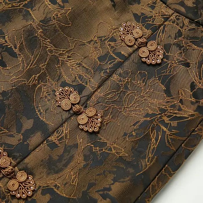ZUZK Jacquard Noble élégant longue jupe droite nouvelle taille élastique mince automne femmes rétro Wrap mi-longue