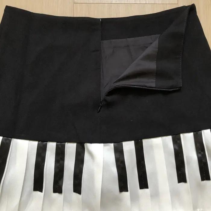 Jupe de Piano Vintage noire et blanche pour femmes