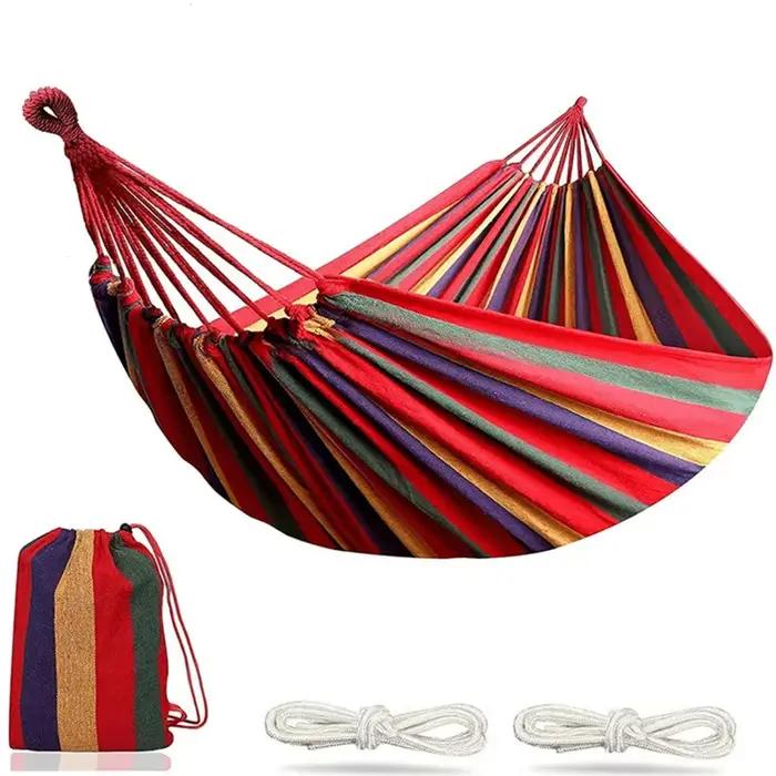 Hamac de loisirs durable, chaise balançoire de voyage simple, lit-balançoire décontracté pour jardin extérieur et intérieur avec sac