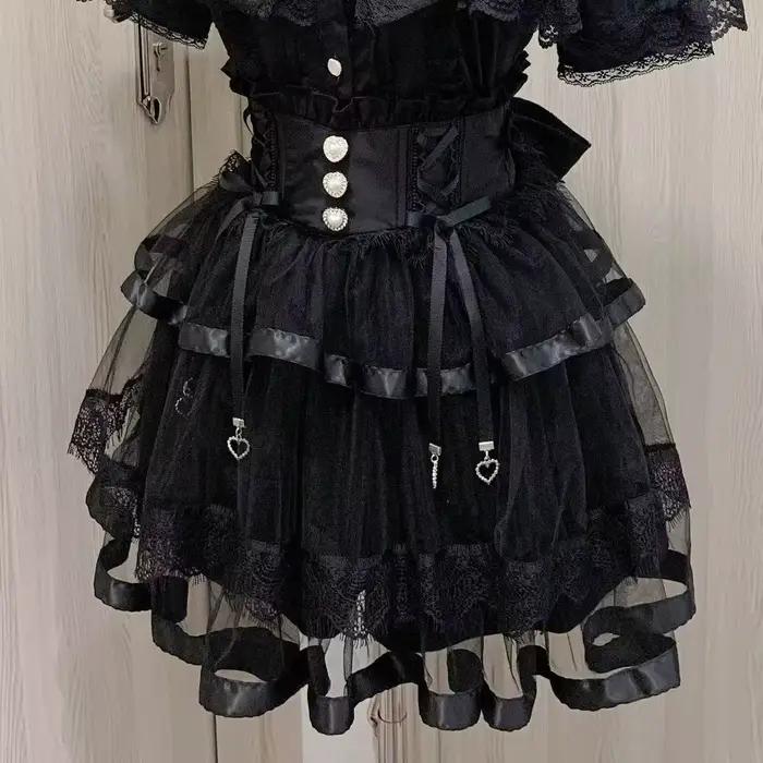 Mini jupe courte Style Lolita japonaise pour femmes