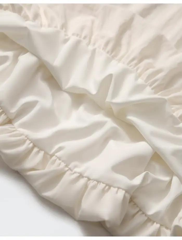Jupe longue blanche à fleurs pour femmes
