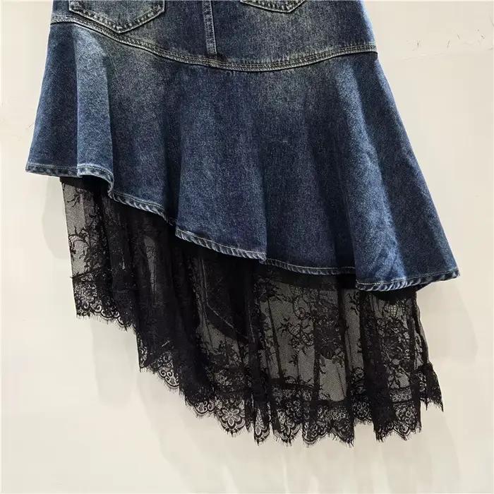 Jupe en jean asymétrique pour femme