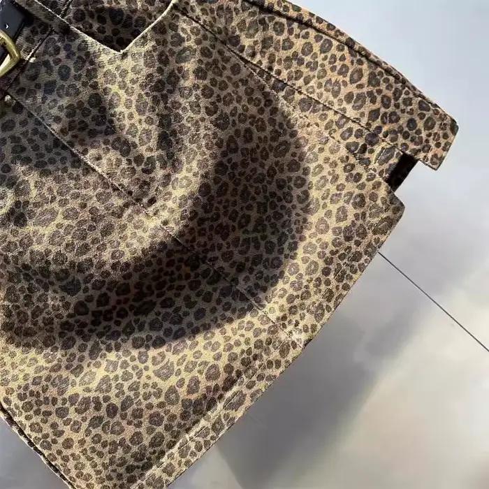 Jupe en jean léopard Sexy pour femmes