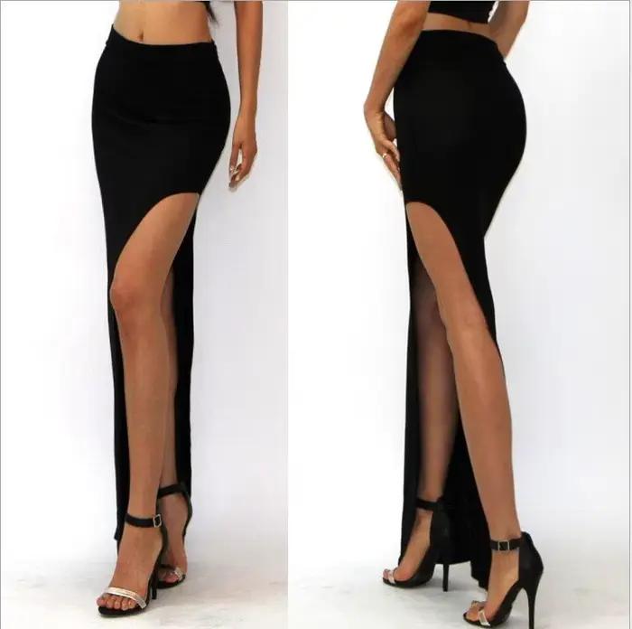Mode jupes fendues femmes Sexy longues