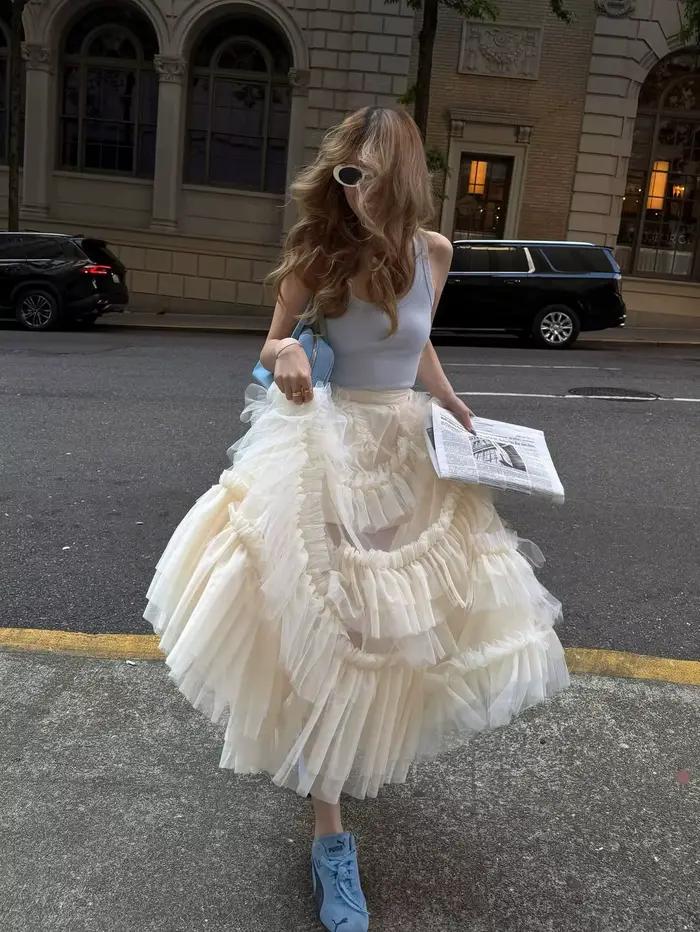 Jupe en tulle à plusieurs couches