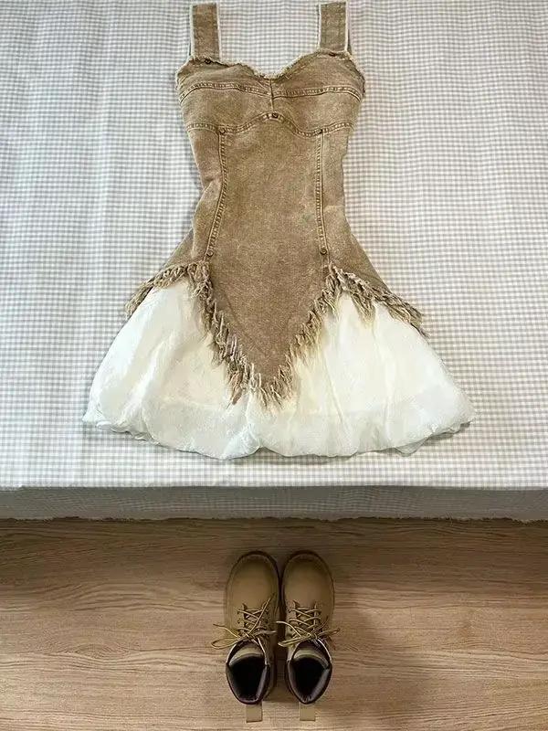 Jupe courte en denim pour filles