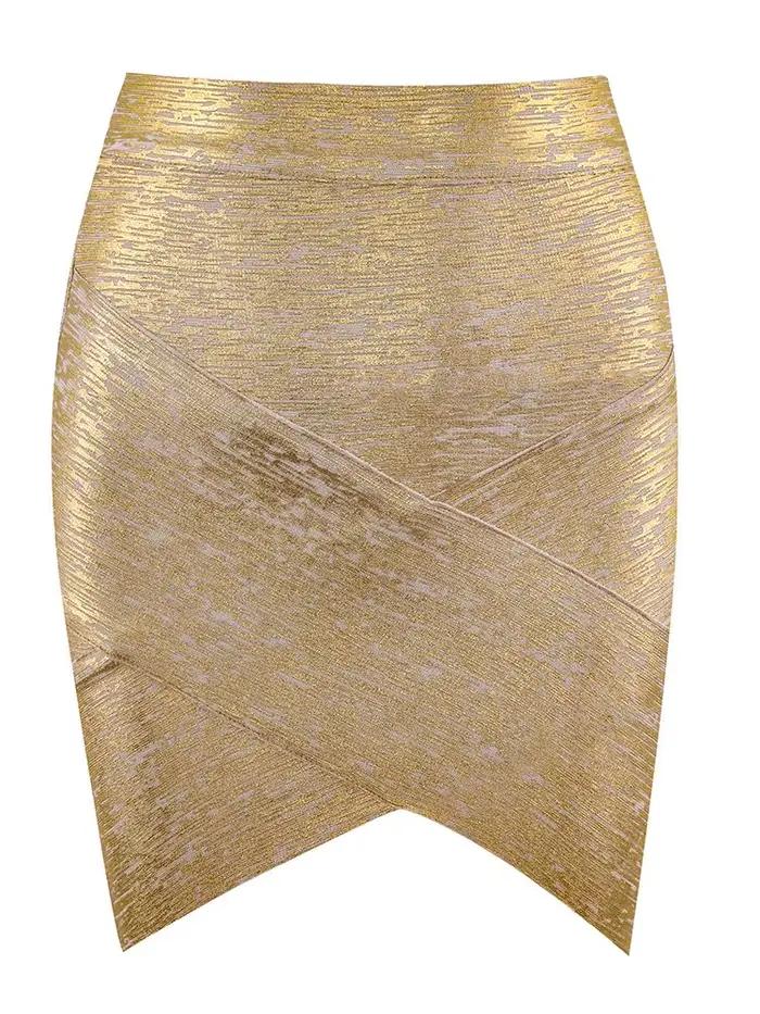 Vente en gros femmes jupe d'été Sexy noir argent or