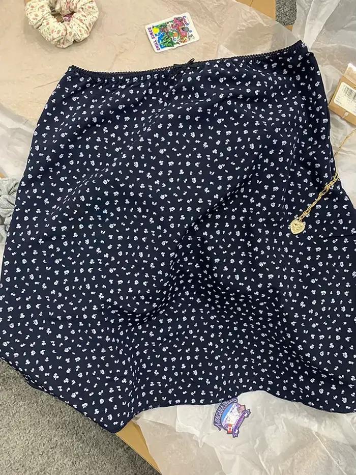 Jupe fleurie en coton polyester pour femmes style fairycore été mini ajustement ample occassions spéciales