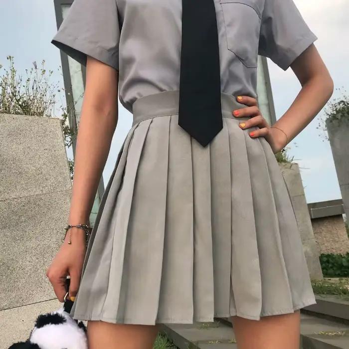 Jupes plissées taille haute pour femmes