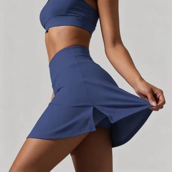 Jupe Tennis taille haute avec short intégré