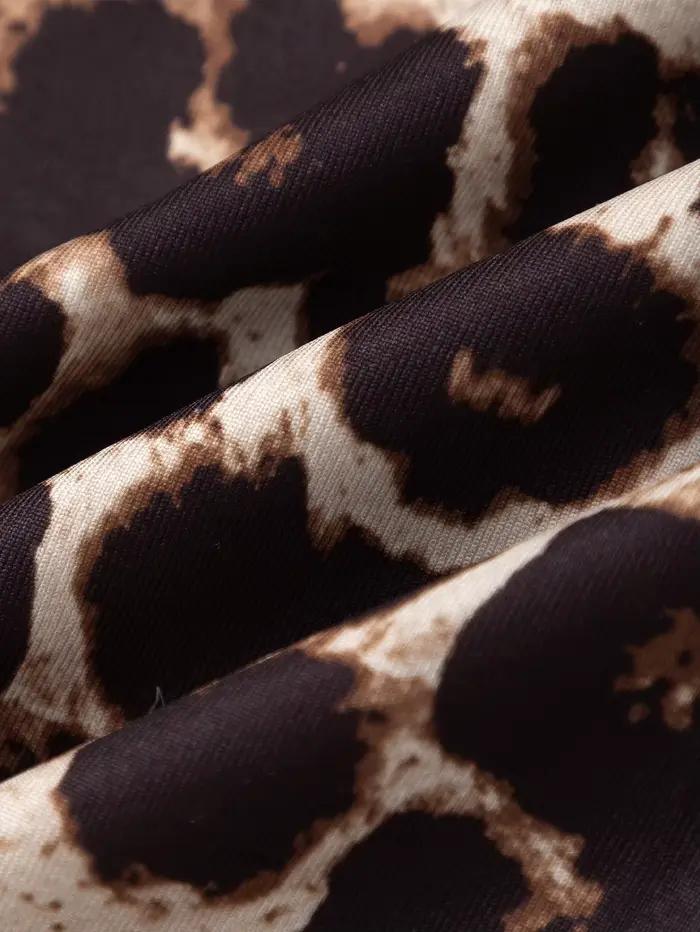 Nouvelle jupe imprimée léopard pour femme