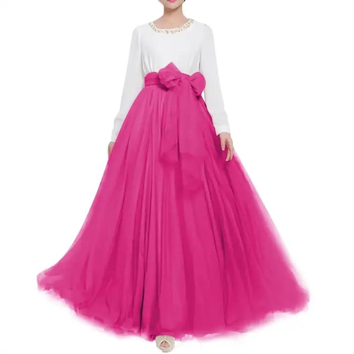 Jupe longue en Tulle bouffante pour femmes