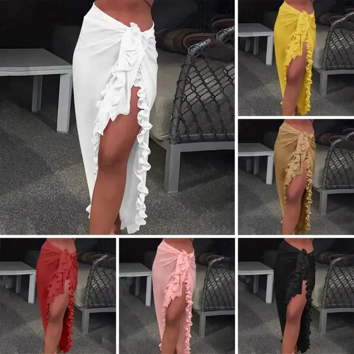 Jupe de plage à volants pour femmes