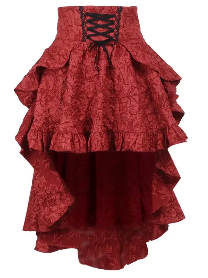 Jupe gothique rétro taille haute pour femme