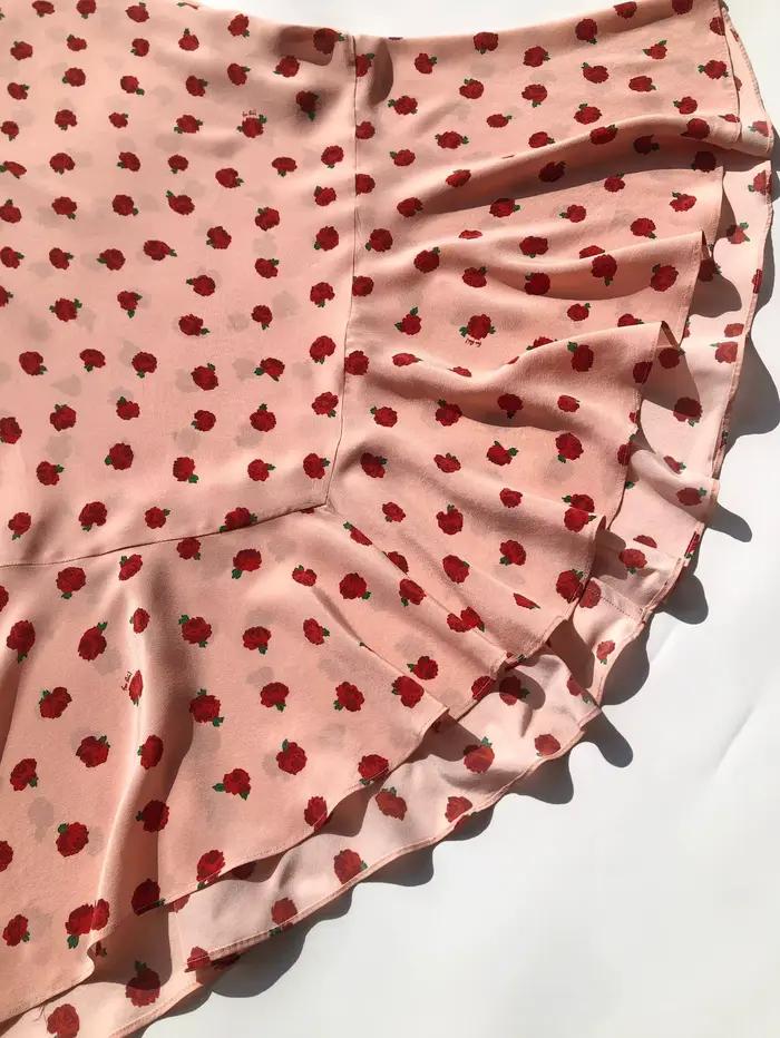 Robe longue rose 100% soie pour femmes