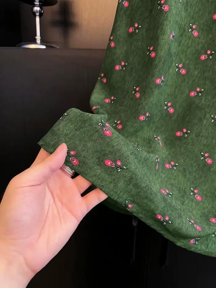 Jupe sirène mi-longue Seoulish imprimé cerises et motifs floraux taille haute élégante pour vacances et occasions spéciales polyester ajustement amincissant silhouette féminine