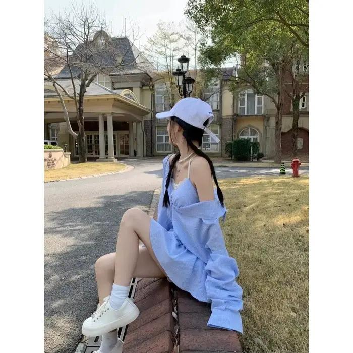 Ensemble jupe rétro années 2000 pour femme, gilet sans manches en dentelle vintage, jupe style japonais Kawaii Lolita, tenue chic décontractée pour soirée
