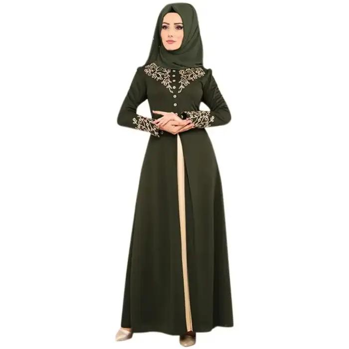 Robe musulmane pour femmes, mode Abaya Dubaï, appliques, Turquie, femmes élégantes, longue