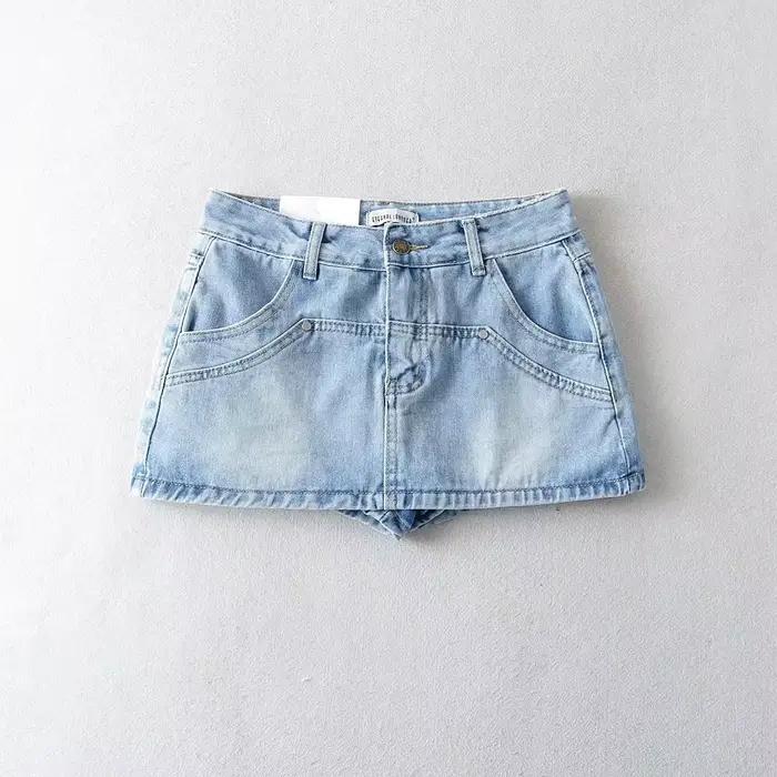 Mini jupe courte en jean pour femmes