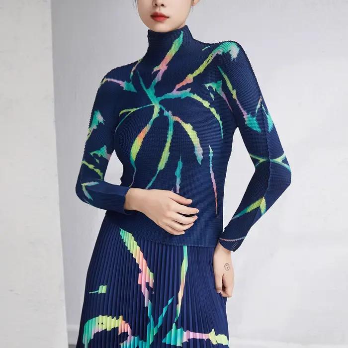 Fournisseurs de vêtements plissés Miyake haut plissé ensembles de mode jupe femmes nouvelle