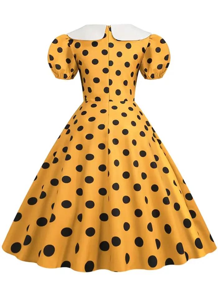 Robe d'été élégante à col claudine pour femme