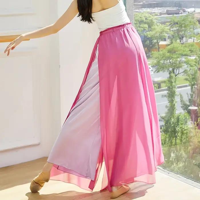 Pantalon en Mousseline de Soie Satin pour Femmes Taille Haut, Confortable, Élégant, Doux, Ample, Moderne, Danse, Yoga, Occasions Spéciales