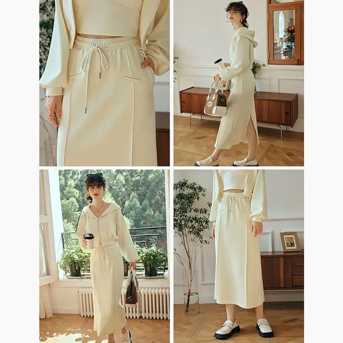 Jupe en coton tricoté pour femme OLrain