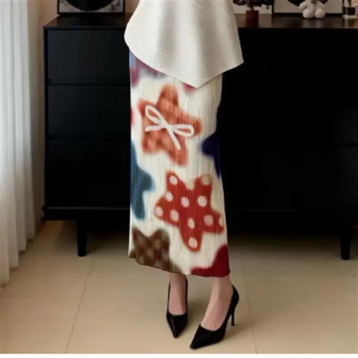 Jupe plissée pour femme style Miyake