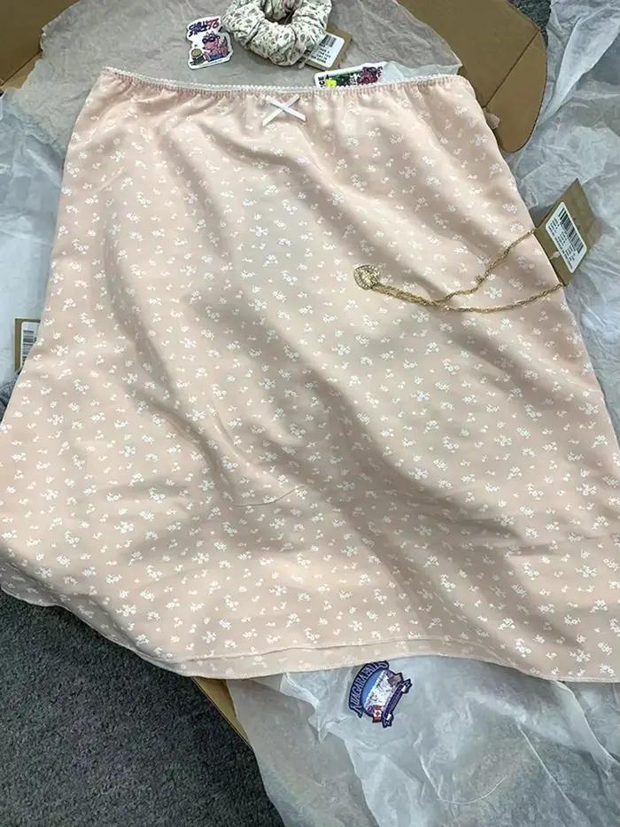 Jupe fleurie en coton polyester pour femmes style fairycore été mini ajustement ample occassions spéciales
