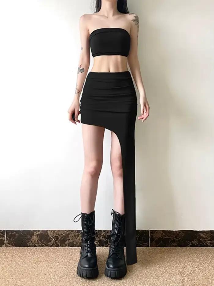 Jupes asymétriques pour femmes Y2k