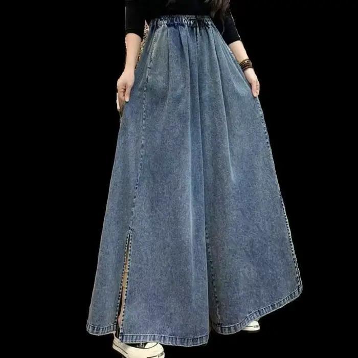 Culottes en jean bleu pour femme