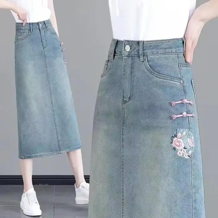 Jupe en jean bleue pour femmes