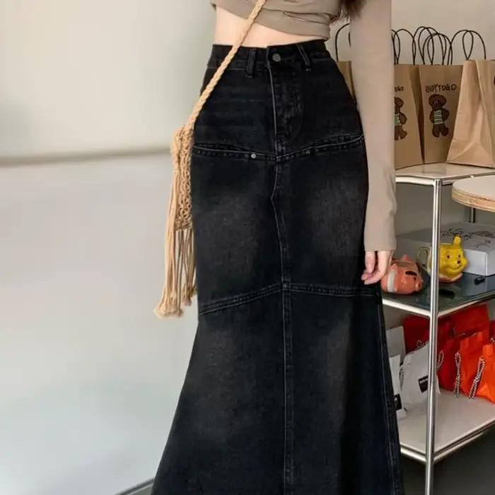 Jupes en jean taille haute pour femmes