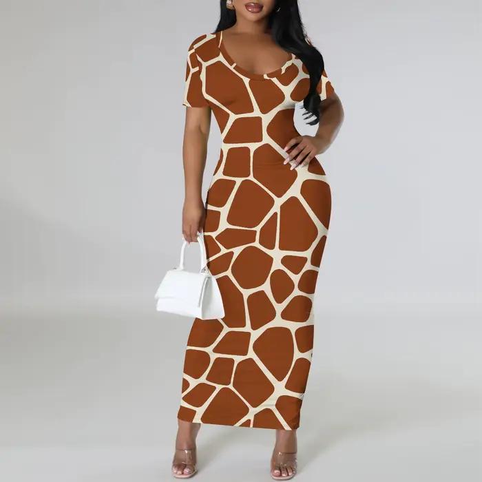 Jupe crayon à imprimé animal pour femme