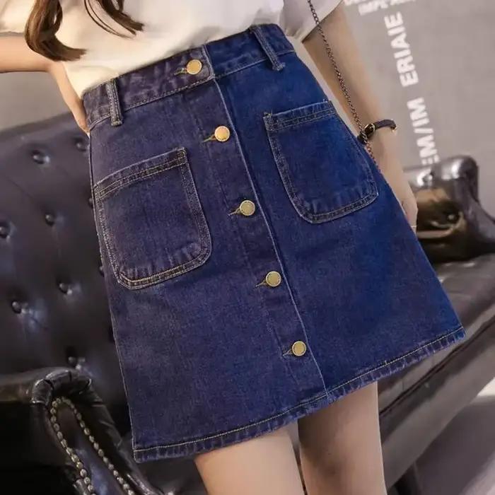 Jupes en jean taille haute pour femmes