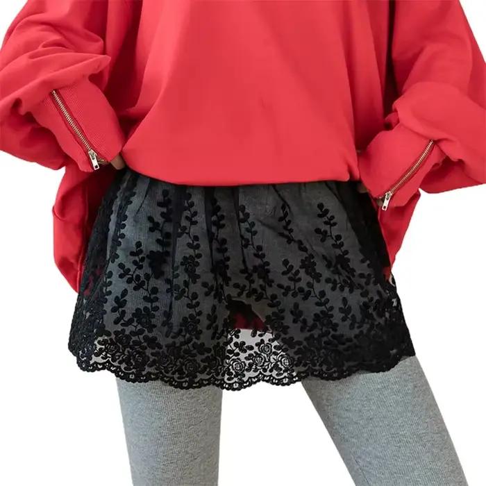 Prolongateur de jupe pour femme avec ourlet en dentelle