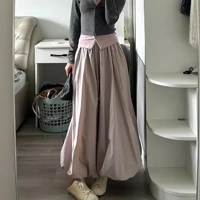 Nouvelle jupe moelleuse BIYABY pour femmes, haute taille, longue, streetwear, couleur unie, style décontracté, polyester, occassions quotidiennes