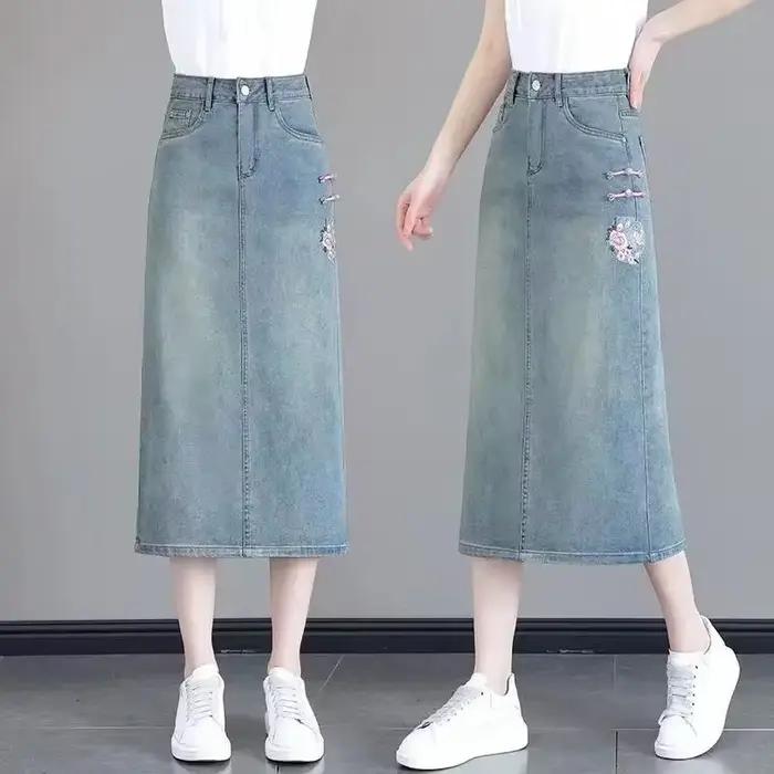 Jupe en jean bleue pour femmes