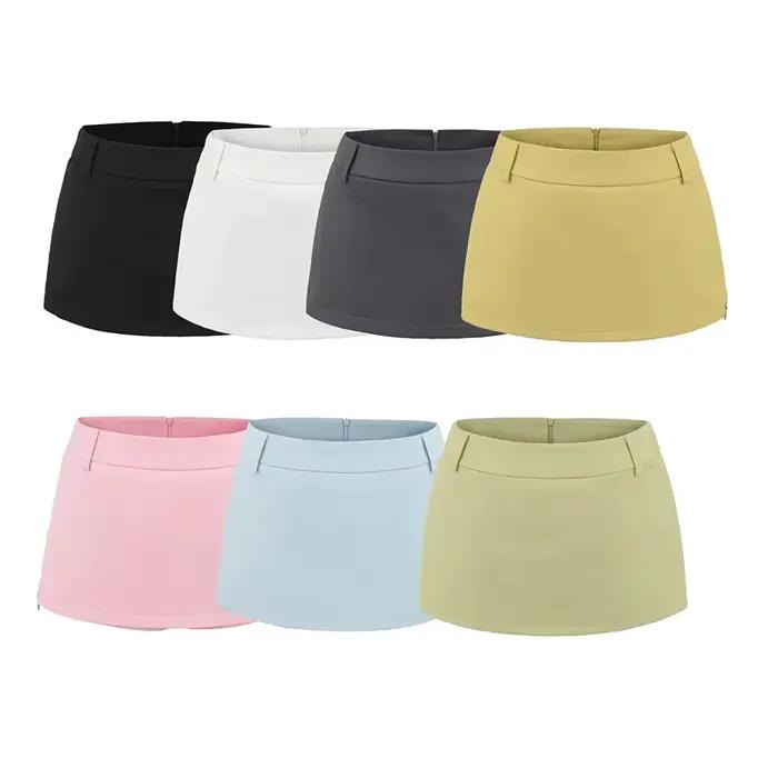 Mini-jupe sur mesure avec fermeture éclair latérale pour femmes