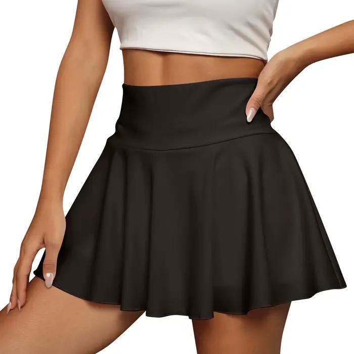 Mini jupe de Tennis taille haute pour femmes