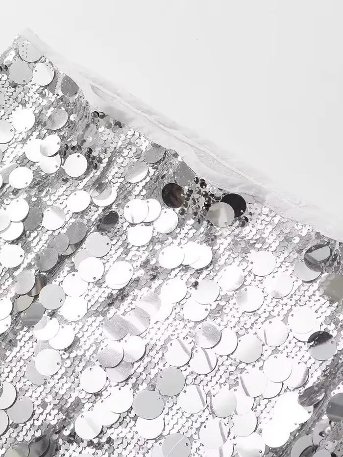Mini jupe à paillettes pour femmes