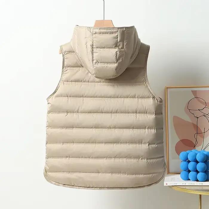 Ultra Light Down glafor Femmes Sans Couture Hiver Outwear Blanc Duvet de Canard Short CombLightweight fibrJacket Femmes VT-303
