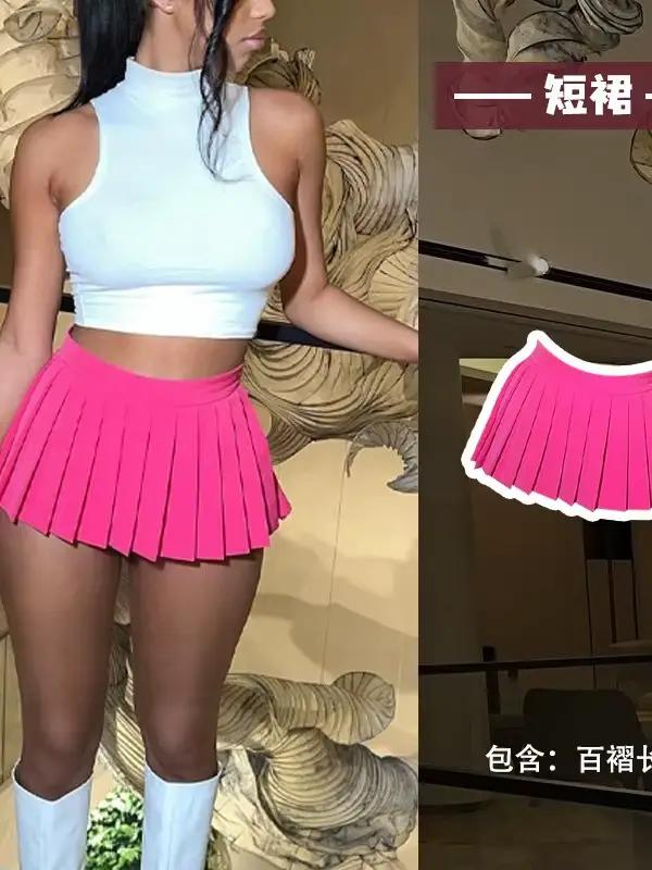 Jupe longue plissée Sexy