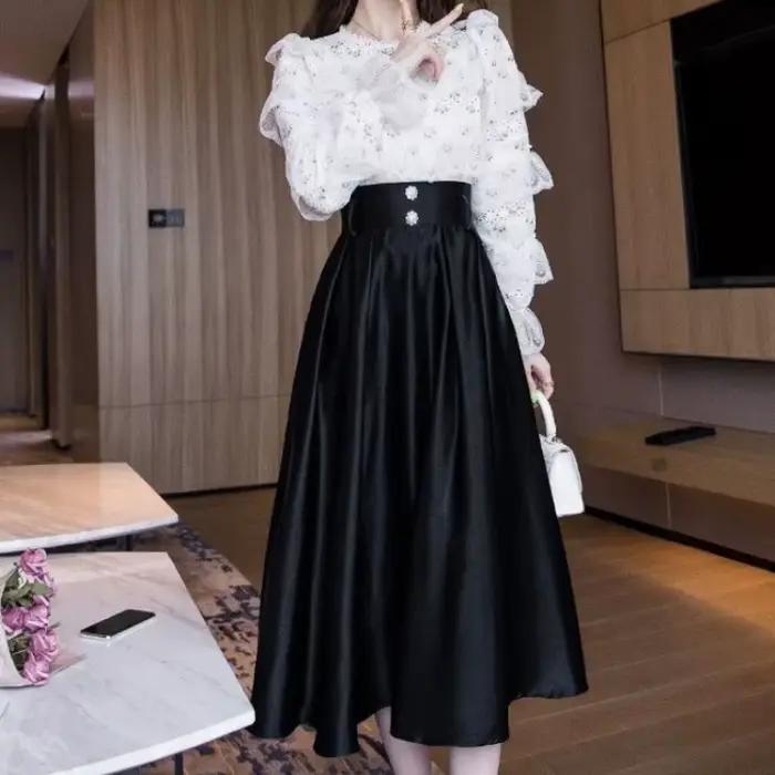 Jupe femme luxe élégant longue Maxi