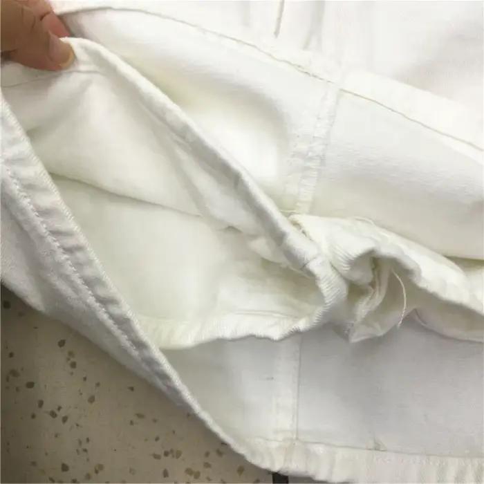 Jupe courte trapèze en denim pour femmes