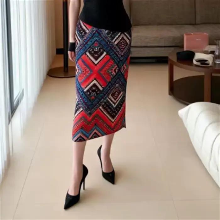 Jupe plissée pour femme style Miyake