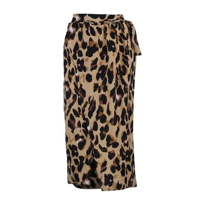 Jupe mi-longue en mousseline de soie pour femmes